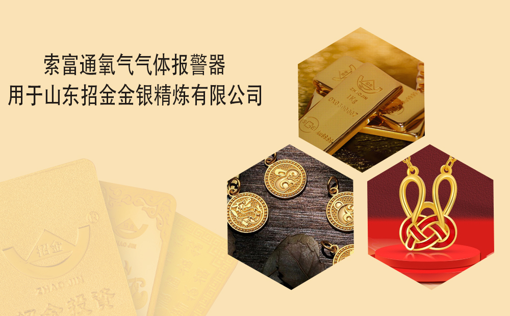 索富通氧氣氣體報(bào)警器用于山東招金金銀精煉有限公司