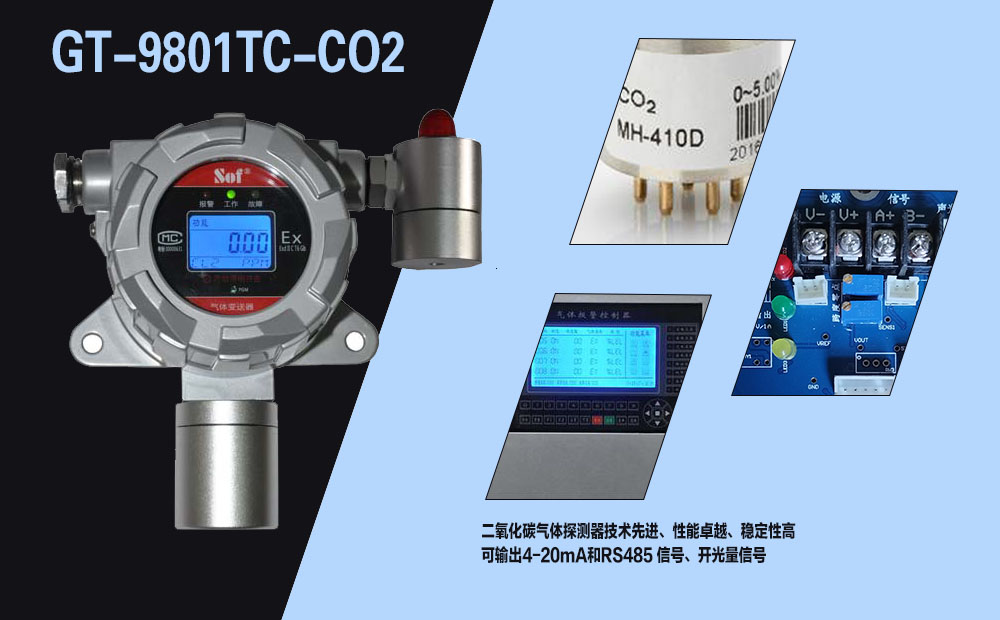 GT-9801TC-CO2二氧化碳?xì)怏w探測(cè)器(圖1)